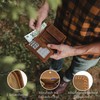 Baur Men's Wallet Genuine Buffalo Leather Wallet with RFID Protection
