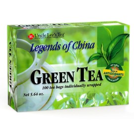 Uncle Lee’s Organic Legends of China Green Tea, 100% Natural Premium Green Tea Bags, Fresh Flavor, Can Soothe Coughs, Enjoy with Honey, Hot Tea or Iced Tea Beverages, 100 Tea Bags