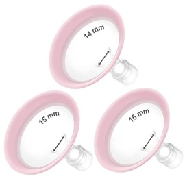 Maymom MyFit Flanges Pano Goldie Pack 14 15 16 mm Compatible with Medela Breast Pumps and Maymom Wide Base and Narrow Base Connectors
