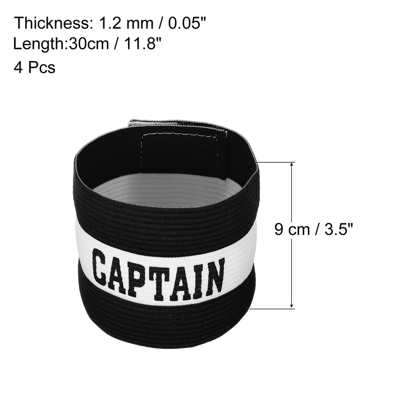 PATIKIL Captain's Armband, 4 Pack Elastic Arm Band for Soccer