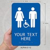 ALPHA DOG ADA SIGNS - Custom Restroom Sign with Braille