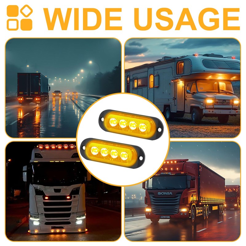 Ecleco 10 Front Flasher 12-24 V LED Flash Side Marker