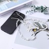 Aphumedc 2 Pcs Pearl Camera Wrist Strap Beaded Phone Keychain