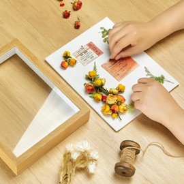 MUXIUNT 8x10 Shadow Box Picture Frame Display Cases with Soft Linen Back,Small Large Mini Wooden Deep Shadow Memory Box Frame 8x10 for Baby Wedding Pet Graduation Items Flower Craft Ticket Photo