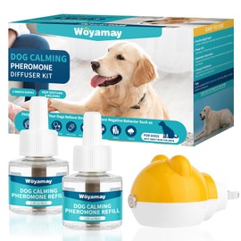 Woyamay Woyamay Dog Calming Diffuser - Dog Pheromones Calming Diffuser for Dog Anxiety Relief 3-in-1 Dog Pheromone Diffuser Kit with 1 Diffuser + 2 Refill 48ml Vial - 60 Days Pheromone Diffuser to Calm Dogs