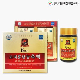 Korea Red Ginseng Promotion Corporation 2 bottles of 6-year-old Koryo red ginseng concentrate 100% Holiday gift for parents / 대한홍삼진흥공사 6년근 고려 홍삼 농축액100% 2병 명절선물 부모님선물