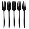 100 Plastic Forks Black Medium Weight | Plastic Cutlery Disposable