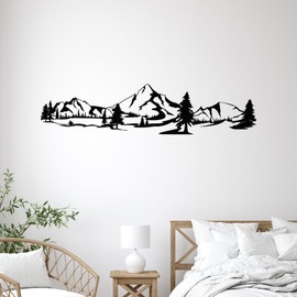 Vinyl Wall Decal Mountains Nature Forest Landscape Stickers (3605ig)