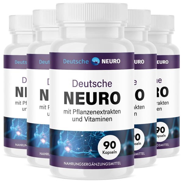 German Neuro Capsules Maxi Pack of 90 Capsules for Men and Women 5x