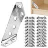 Angle Corner Brackets Metal (Silver, Pack of 20)