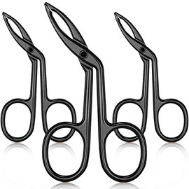 3 paquetes de pinzas para cejas, tijeras en forma de mango para cejas, pinzas de punta recta, pinzas de punta plana, pinzas de pelo de punta recta para cejas (chapado en negro)