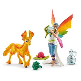 Schleich Bayala Rainbow elf Dunya Toy with Foal