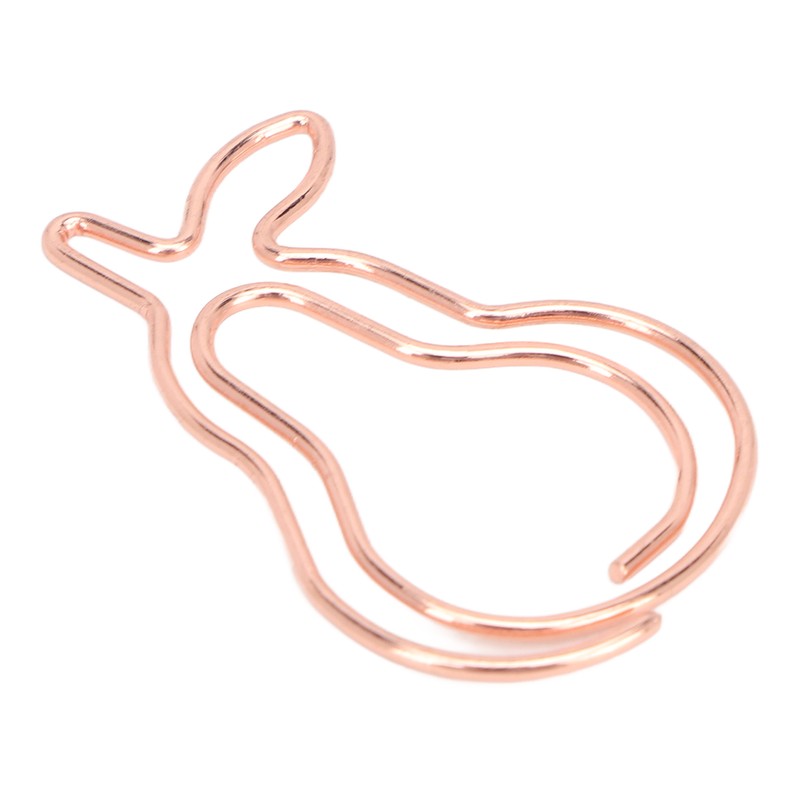 100Pcs Paper Clips Cute Bunny Shape Electroplating Process Lightweight Portable