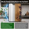 Titanium Cutting Board Set of 3, Double-Sided Titanium & PP