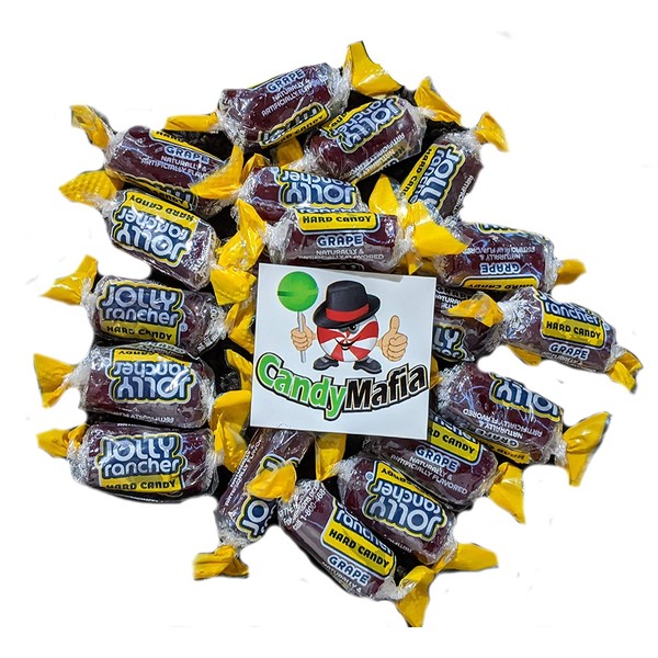 CandyMafia Bundle - Jolly Ranchers Hard Candy 2.4 Pound Bag + Magnet (Grape)