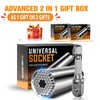 HELEMAN 2-Pack Universal Socket Tool Set with Power Drill Adapter