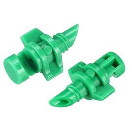 uxcell Micro Sprayer Fan Jet, 180 Degree Refraction Atomized Dripper Hydroponic Garden Irrigation, 25 Pcs (Green)