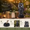 Owl Decoy for Garden Bird Deterrent – Plastic Rotating Head