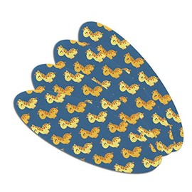 Cute Kawaii Baby Giraffes Pattern Double-Sided Oval Nail File Emery Board Set 4 Pack