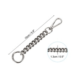 PATIKIL Purse Extender Chains, 15cm Metal Purse Chain Strap Extenders Lengthen Bag Chain Crossbody Shoulder Handbags Strap for DIY Handbags Crossbody Bags Purse, Silver