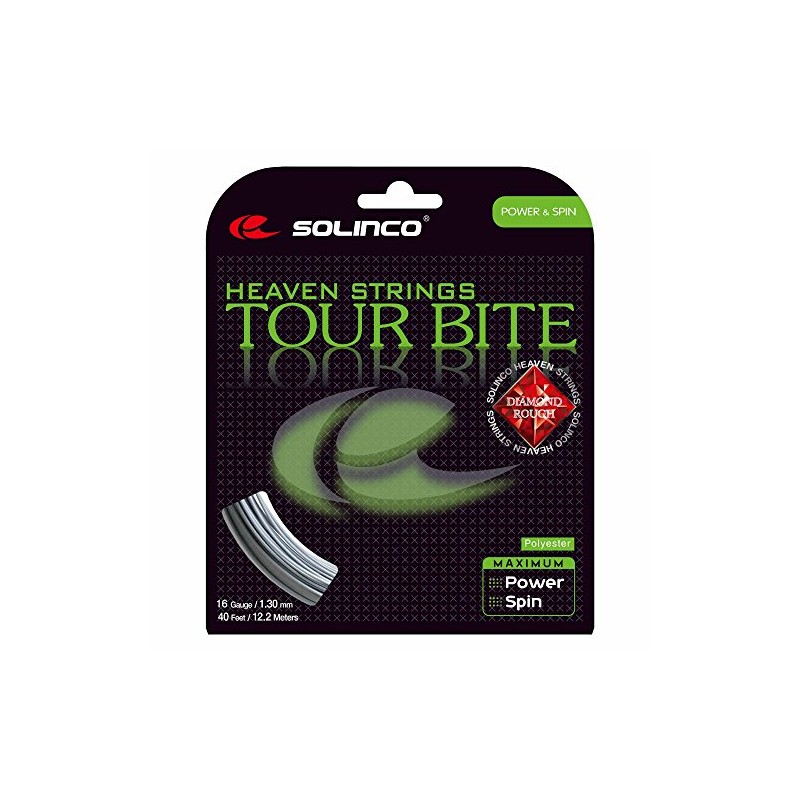 Solinco Tour Bite Diamond Rough String Set - Silver, 1.25