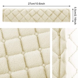 4 Pack Car Seat Belt Pads Seatbelt Protector Soft Comfort Seat Belt Shoulder Strap Covers Harness Pads Helps Protect Your Neck and Shoulder (Beige white)