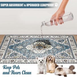 Washable Pee Pads for Dogs, (2 Pack, 36"x42") Absorbent Puppy Pads with Non-Slip Rug, Super Leakproof Thickening Dog Traning Pads Whelping Pad for Dogs, Doggie