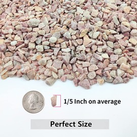 YISZM 5LB Succulent and Cactus Gravel Pebbles, 1/5 Inch Natural Decorative Polished Stones, River Rocks for Plants, Vases, Aquariums, Terrarium and Outdoor Gardening,Peach