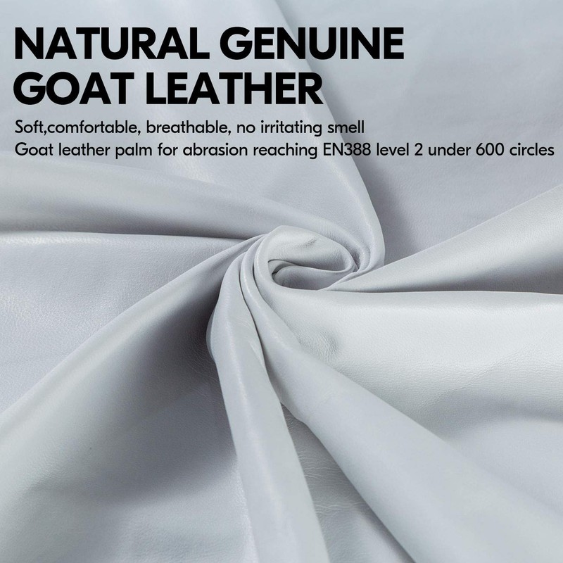 Vgo... 1-Pair Premium Genuine Goat Leather Extra-Long Cuff Thornproof Gardening