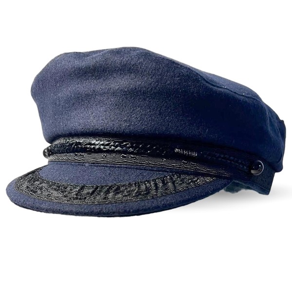 Traditional Wool Breton Cap | Size 58cm, medium, Captain Fisherman