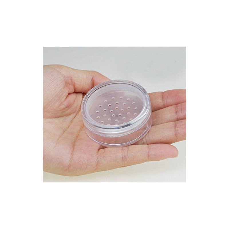 3Pcs 20ml/20g/0.67oz Empty Clear Plastic Loose Powder Puff Box Foundation