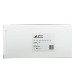 Sterilization Pouches 5.25”x10” Self-Sealing Autoclave Bags with Indicators for Professional Surgical Instrument Cleaning by P&P MEDICAL SURGICAL Box of 200