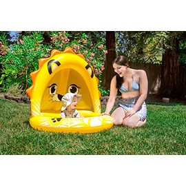 Poolmaster - Piscina Inflable para niños con sombrilla, león bebé pequeño                                                                             