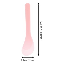 ONLYKXY 5pcs 5inch Plastic Beauty Spoon Facial Cream Brush Makeup Scoop Mud Reusable Cosmetic Dig Scoop Spatula Mask Tip for Lotions Moisturizers Home Salon DIY Facemask Mixing Sampling (Pink)