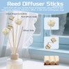 10 Pcs Reed Diffuser Sticks, Natural Rattan Hand Made Flower