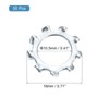 uxcell M10 50Pcs External Tooth Washers, Carbon Steel Zinc Plated