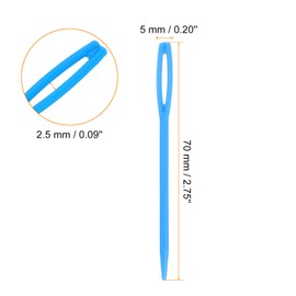 sourcing map 50 Pcs Plastic Sewing Needles 2.76" Large Eye Plastic Needles Lacing Yarn Embroidery Needles Learning Needles for DIY Sewing Handmade Crafts, Mixed Colors