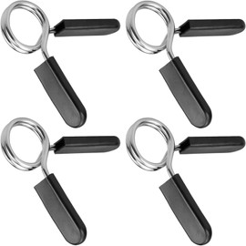 ZEACCT Barbell Spring Clamps, Pack of 4 Spring Collar Clamps, Dumbbell Lock Clamps, Barbell Bar Weight Clips, Sports Collar Barbell Clips, Fitness Training Weightlifting Equipment (25mm)