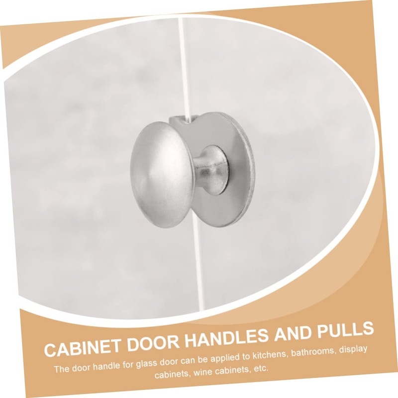 LALAFINA 2pcs Glass Door Handles Durable Pull Clamp for Showcase