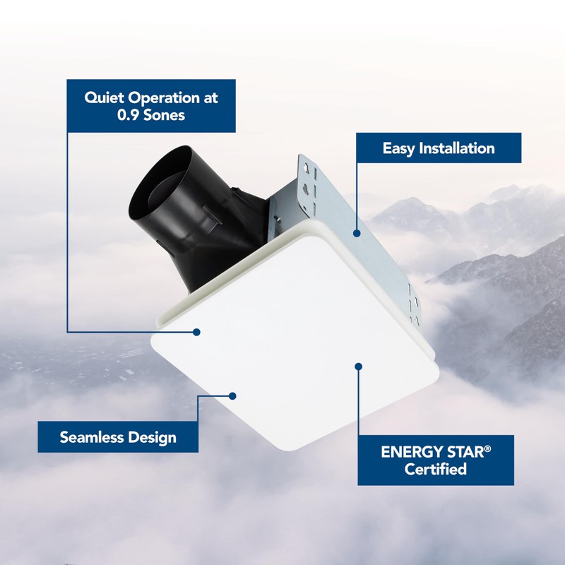 Broan-NuTone Bathroom Exhaust Fan Easy Retrofit without Attic Access, Quiet