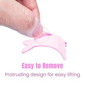 Libeauty Flat Lash Lift Shields, Ultra Thin Korean Flat Shields for Step 1 Perm/Lift, Flexible Use as Eye Patches or Lift Ribbon, Dolphin-Shaped Design for Easy Pick Up