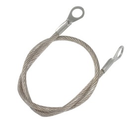 Floyutin 10 Pcs 1/8"(3mm) Wire 12" Vinyl Coated Stainless Steel Cable with Eyelets Short Wire Rope Lanyard Lock Security Chain Link for Outdoor Gates, Clear(1/8"x12")