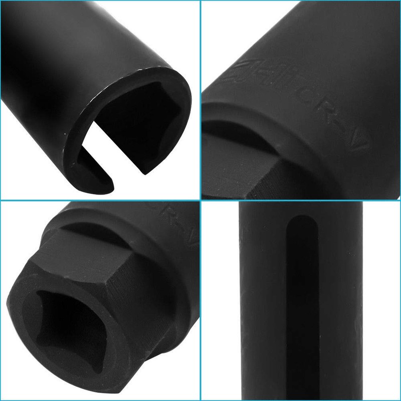 Baceyong Car Oxygen Sensor Socket, 22mm 1/2" Oxygen Sensor Sleeve