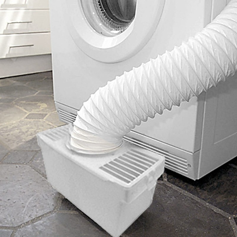 SPARES2GO Condenser Vent Box & Hose Kit Compatible with Bauknecht
