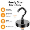 MIKEDE Magnetic Hooks, 70LB+ Strong Magnets Hooks Heavy Duty, Black