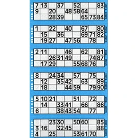 Thomas & Anca Club Supplies Ltd 600 Bingo Tickets - Pad of Blue 6 to View Flyers