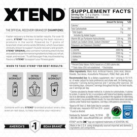 XTEND Original BCAA Sabor Sandía, 30 Servicios. Suplemento Alimenticio a base de Aminoácidos