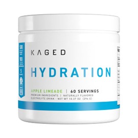 Kaged Kaged Electrolyte Hydration Powder Hydracharge Apple Limeade Sports Drink for Men and Women Pre, Post, Intra Workout Supplement 60 Servings