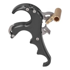 Bow 4 Fingers Thumb Trigger Auxilia Na Liberação Em Liga De