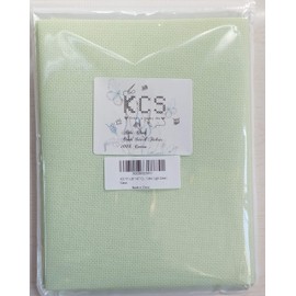 19" x 28" 14CT Counted Cotton Aida Cloth Cross Stitch Fabric (Light Green)